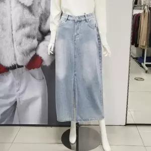 [ab.f.z]Abfz DP01 H 앞슬릿 롱 데님 코튼 스커트 AFY4QS35 (21397300)