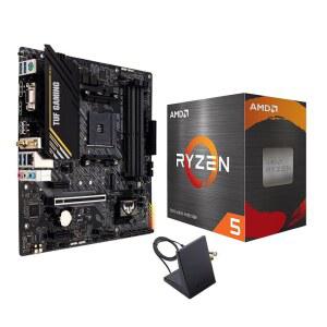 마이크로 센터 AMD Ryzen 5 5500 데스크톱 프로세서와 ASUS TUF 게이밍 A520M-PLUS(WiFi) AM4 마이크로ATX 마더보드(M.2 지원 802.11ac Wi-Fi 디스플레이포트 HDMI)