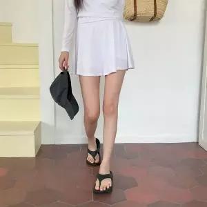 [옷자락]여자 히든밴딩 플레러 래쉬 치마바지_P421662516