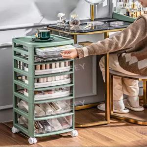 화장품 바퀴 진열장 보관함 선반 이동식 정리 80cm 수납장 서랍