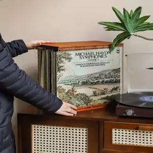 LP보관함 LP선반 LP플레이어선반 거실 진열장 레코드