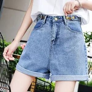 데님 여성 숏 반바지 롤업 하이웨스트 숏팬츠 여름 (HSJ-WFJWARL)