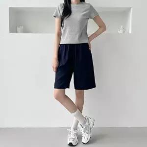 4부 인견 여자 팬츠 여름 4색 반바지 허리밴딩 시원한 (HSJ-WFKBXJJ)