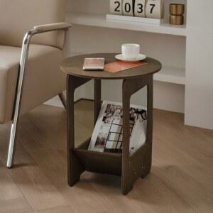 14 인치 소파 사이드 발코니 테이블 거실 라운드 침대 다기능 침실 접합 커피 책장