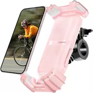 크루이호그 자전거 휴대폰 홀더 모터사이클 핸들바 마운트 1S 퀵 잠금 해제 360 회전 실리콘 랩핑 클램프