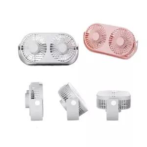 탁상용 미니 듀얼선풍기 저소음 차량용선풍기 야간라