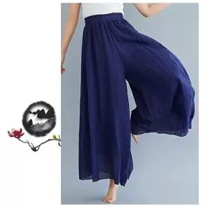 여자 통바지 항아리 빅사이즈바지 플레어 치마바지 (HSJ-WC61851)