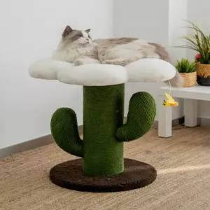 대형 고양이스크래쳐 캣타워 기둥형 놀이터 나무 플라워