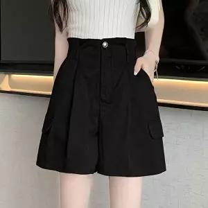 A라인 밴딩 여름 2색 반바지 카고 주머니 하이웨스트 (HSJ-WFKBXEJ)