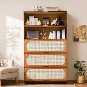 책장 선반 바닥부터 천장까지 붙은 거실 침실용 간단한 수납장 벽에 다층