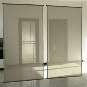 모시 커튼 일본식 카페 공간분리 가림막 조각보 여름 베란다 문발 파티션