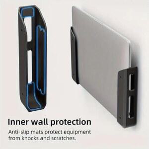 벽걸이형 브래킷 책상에 설치하는 방지 패드 태블릿 컴퓨터 보관 고무 긁힘 노트북 지지대