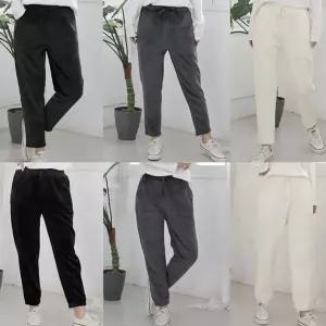 여성 골덴 조거 일자 기모 부드러운 원단 벨벳 겨울 (HSJ-WD77ED3)