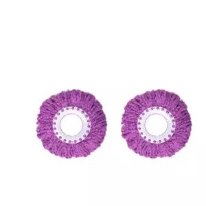 원형 회전형 방청소 밀대용 물걸레 교체 4개 청소봉