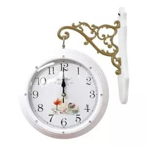 양면벽시계 인테리어 벽걸이 큐빅 디자인 화이트