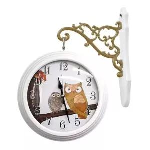 양면 인테리어 벽걸이 시계 화이트 색상 저소음 인테리어 소품