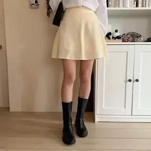 [옷자락]여자 뒷밴딩 트위드 플레어 치마 바지