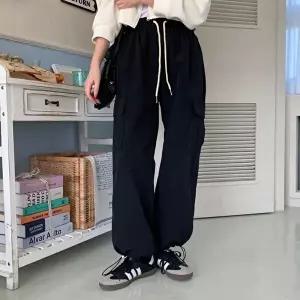 [옷자락]여자 심플 밴딩 나일론 투웨이 카고팬츠