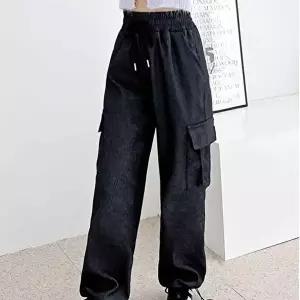 여성 겨울 캐주얼한 바지 데님 소재 카고 조거 팬츠 (HSJ-WFGDVKH)