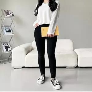 여자 스판바지 밴딩스키니 스키니팬츠 반하이 긴바지 (HSJ-WC5B01A)