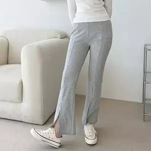 여자 스판 부츠컷 편한 밴딩슬렉스 앞트임 트레이닝복 (HSJ-WB63E77)