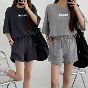 여성 반팔 반바지 트레이닝 세트 URK313 제이에스 세트 헬스복 운동복 티숙