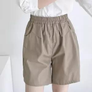 여성 여름 데일리 프렌치 린넨 밴딩 반바지 숏팬츠