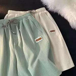 남녀공용 플리츠 5부 짱짱밴딩 편한 트레이닝 반바지 (HSJ-WFGY7XI)