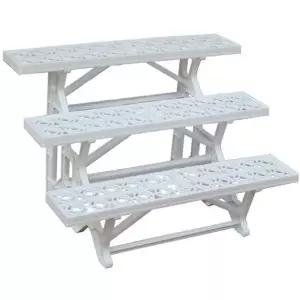 플라스틱 화분 정리대 선반 받침대 거치대 진열대 3단