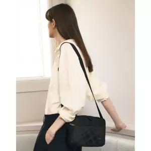 [백화점 정품] 닥스 ACC 25FW 블랙 체크 나일론 숄더백 DBBA6E863