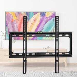 TV 지지대 마운트 범용 장착 거치대, 레벨 로우 프로파일 평면 벽 LCD LED 스크린용, 26-63 인치