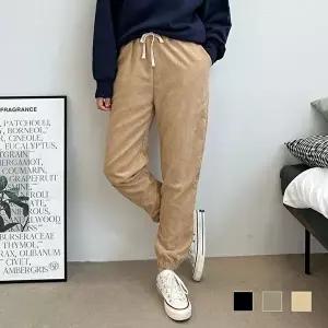 여성 가을 겨울 코듀로이 조거 팬츠 여자 골덴바지 (HSJ-WE0630C)