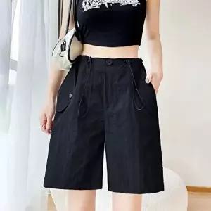 밴딩 스트링 반바지 5부 여름 캐주얼 바스락 (HSJ-WFJY09L)