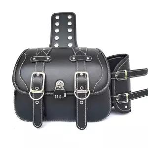 바이크 리어백 레트로 오토바이 가방 가죽 스쿠터 백팩 클래식 캔버스 배달 수납함