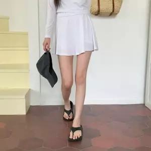 [옷자락]여자 히든밴딩 플레러 래쉬 치마바지