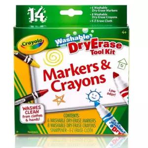 크레욜라 보드용 크레용 8색과 수성 마카 6색 세트