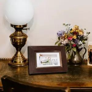 모든액자) 4x6액자 PS302밤색-필름 탁상용 겸용) 4x6액자 a4액자 허가증액자 액자공장