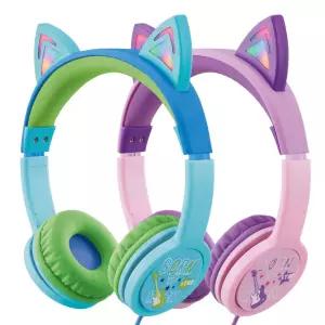 엑토 캣츠 LED 조명 청력보호 어린이 헤드폰 BKS-80