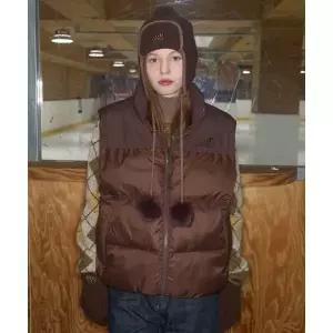 매장정품 코드그라피 CGP 스퀘어 로고 패딩 베스트_초코 브라운 CBEWUHV050HB 689433