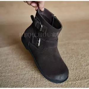 여자 부츠 시크한 미들 트렌디 아이템 워커힐 워커 힐 버클 신발 HT5