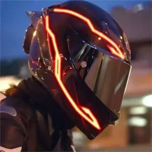 방수 헬멧 오토바이 LED 라이트 바이크 조명 안전 액세서리 야간