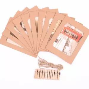 [오너클랜]사진 페이퍼프레임 종이액자 세트 노끈사진걸이