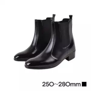키높이 남성용 레인부츠 스타일리시한 첼시 장화 슈즈 남녀 미들 옆 스타일리시한