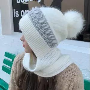 방울 니트 일체형 머플러 UC0150 스카프 면 목폴라 털 0150 방울 쁘띠 니트 UC twotone 스카프