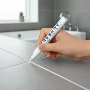 화이트 타일줄눈 보수제 욕실 곰팡이 제거 셀프 코팅펜 줄눈마카