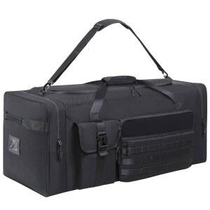 130L 초대형 36인치 헤비 듀티 스포츠 짐 및 여행용 더플백 - 농구, 야구, 하키, 축구, 헬멧 패드용 오버사이즈 장비 가방 내구성이 뛰어나고 거대한 (블랙)