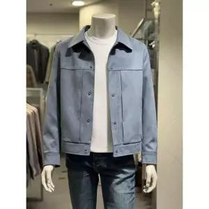 [바쏘옴므]basso 세이브존01 블루 비건 레더 스웨이드 카라 블루종 점퍼 2컬러 BS Z1 UA20A_P390018407