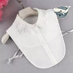 여성 레이어드 페이크카라 이너셔츠 펀칭 레이스 넥케이프 이너카라 레이어드카라 넥카라