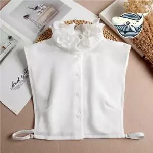 여성용 레이스 하이넥 이너셔츠 고급스러운 넥케이프 이너카라 레이어드카라 넥카라