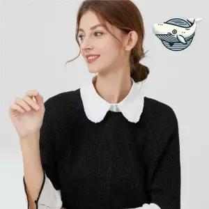 모던 스타일 디자인 니트 조끼 포인트 이너웨어 넥케이프 이너카라 레이어드카라 넥카라